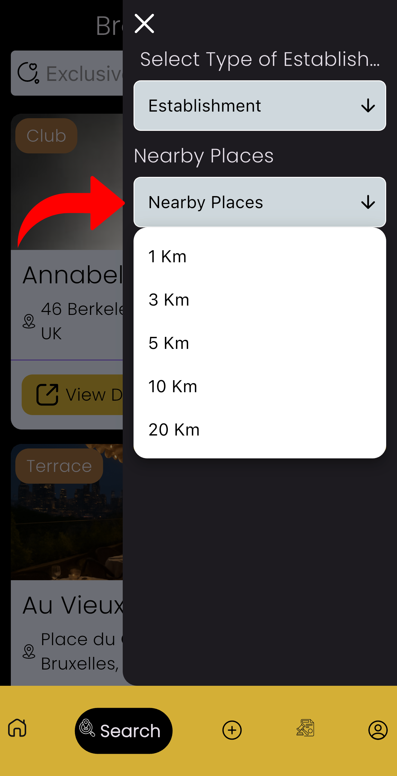 Search Nearby